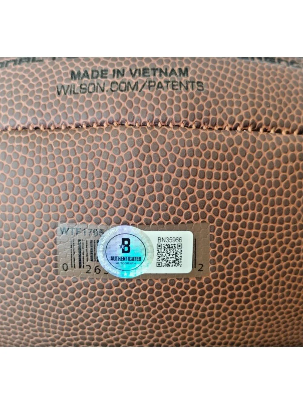 LeVeon Bell Signed Wilson NFL Football Steelers Chiefs BAS Proof COA